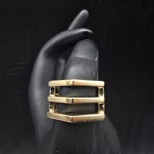 Premier Designs Gold Tone Modernist Ring Size 10